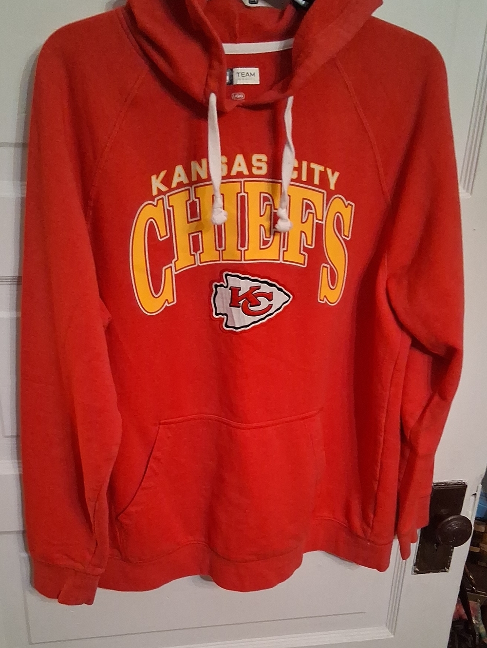 Vintage Team Apparel Kansas City Chiefs Red Hoodie Sweatshirt Large